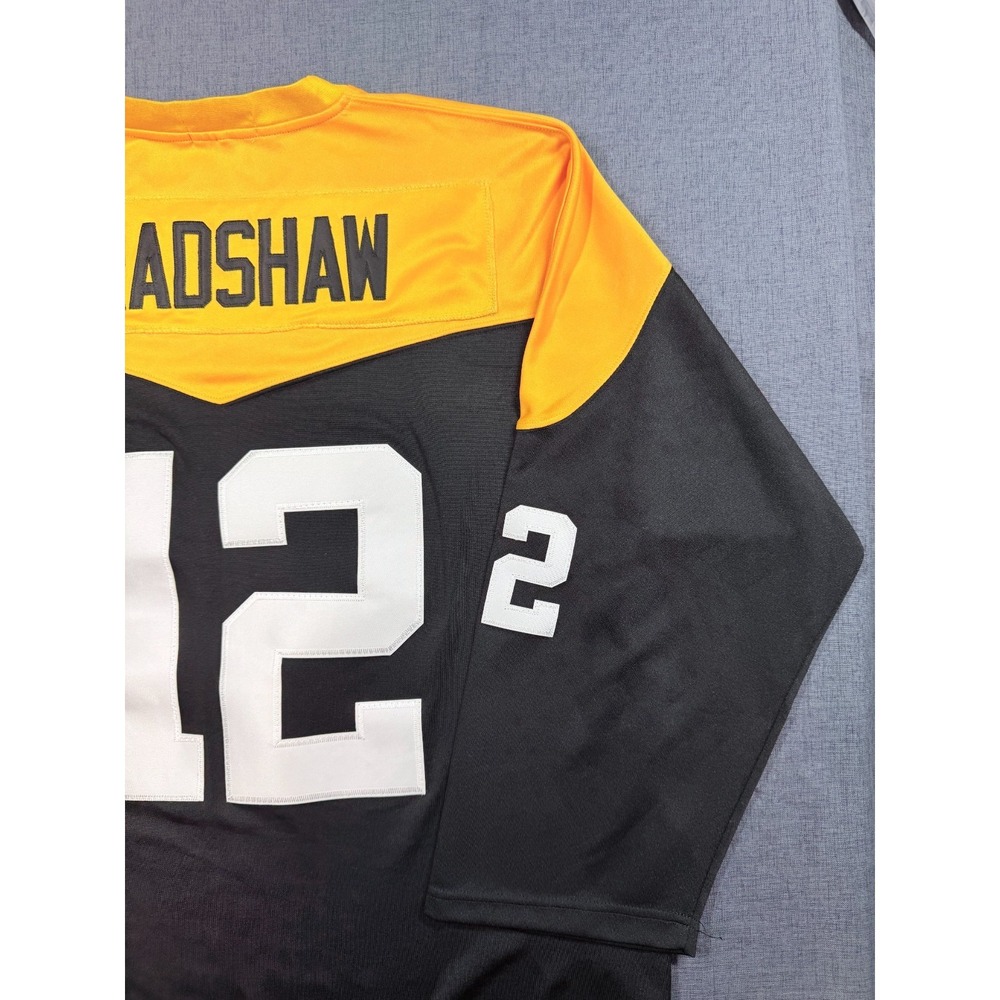 Mitchell & Ness Terry Bradshaw #12 Steelers Throwback Jersey Rare Size 52 - Picture 14 of 15